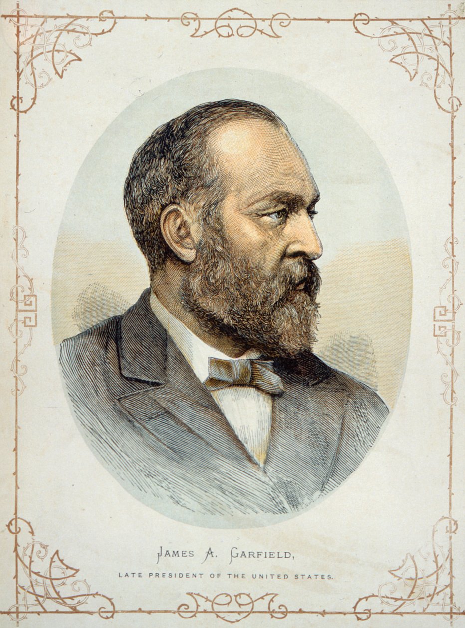 James A. Garfield (1831-81), later President of the United States (colour litho) بواسطة المدرسة الأمريكية