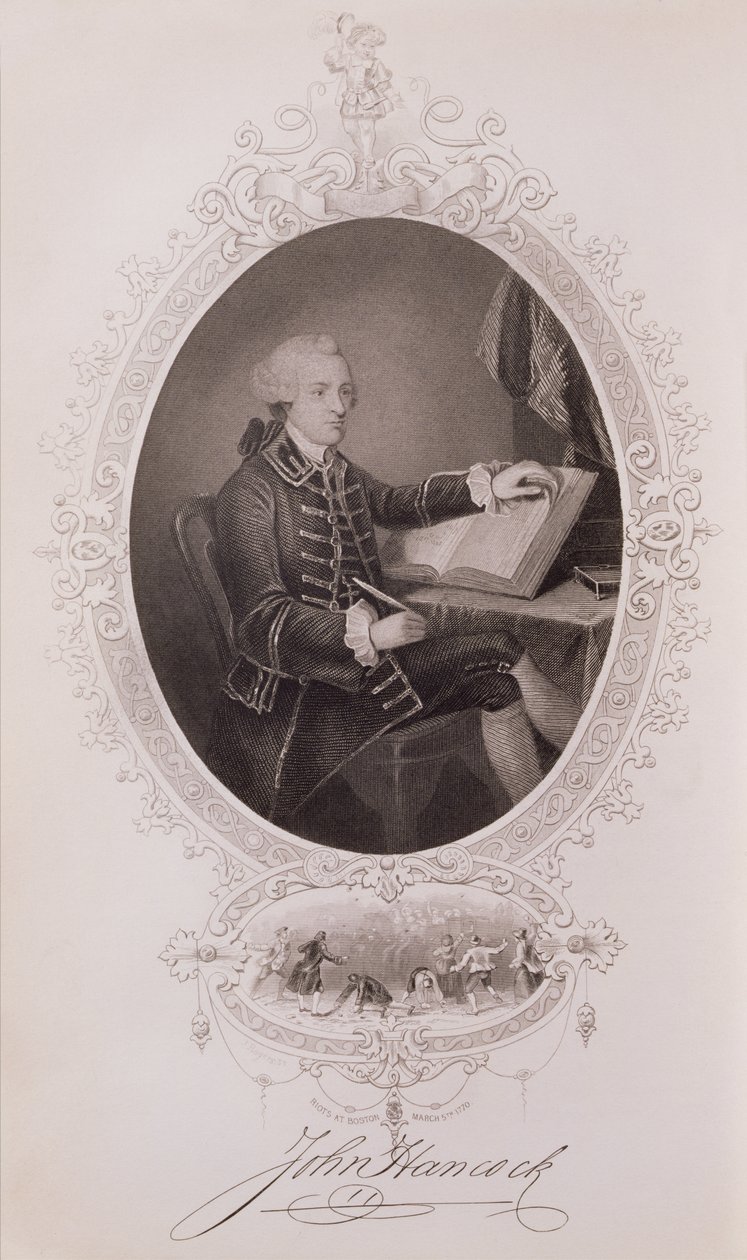 جون هانكوك (1737-1793) من تاريخ الولايات المتحدة ، المجلد. أنا ، بواسطة تشارلز ماكاي ، محفور من ج. روجرز بواسطة المدرسة الأمريكية