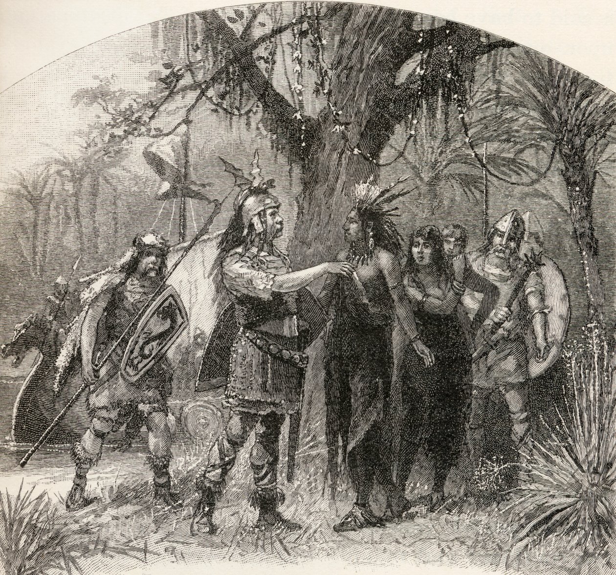 هبوط نورثمن ، من "تاريخ موجز للولايات المتحدة" ، نشرته شركة AS Barnes und Co. في عام 1885 بواسطة المدرسة الأمريكية