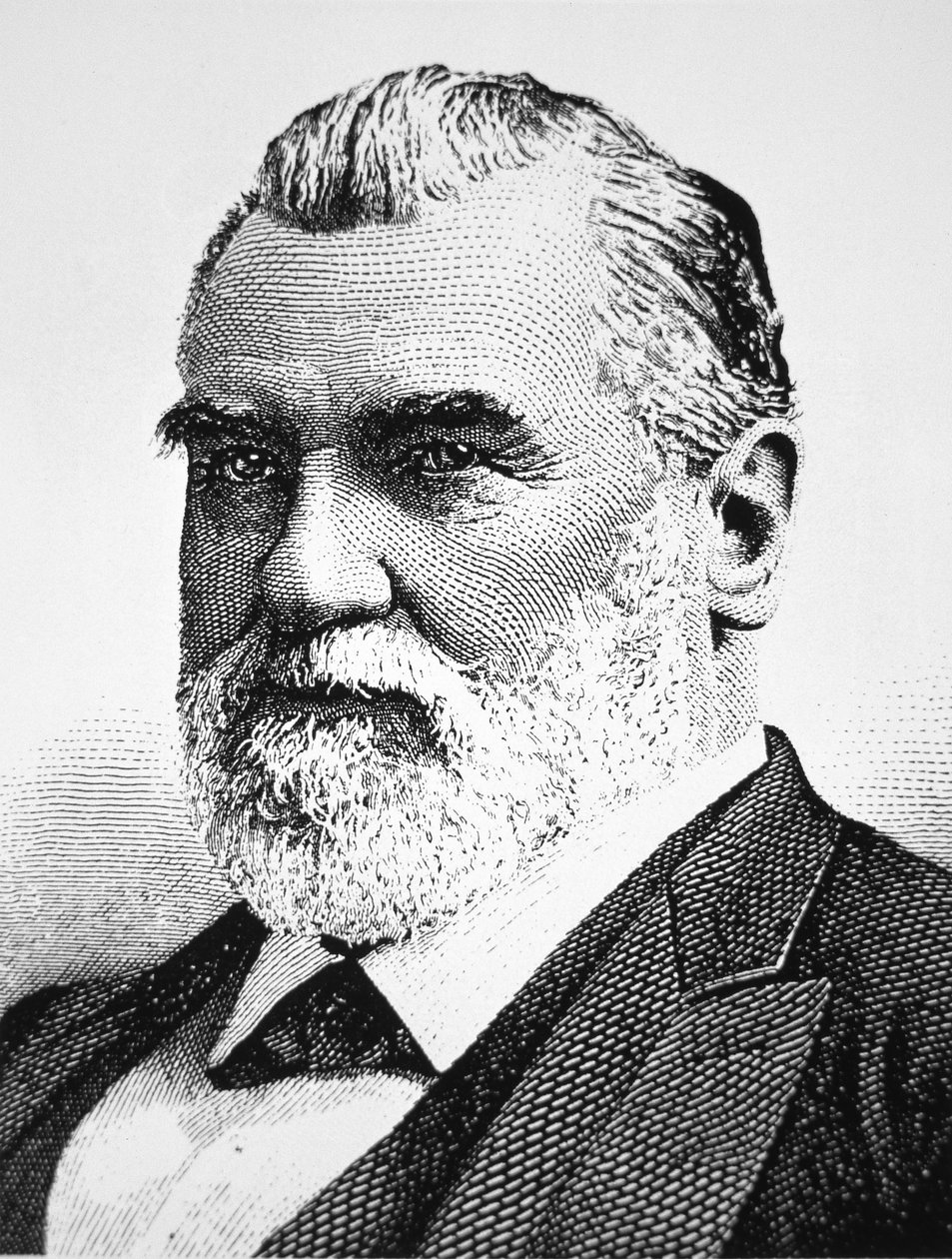 Leland Stanford (litho) بواسطة المدرسة الأمريكية