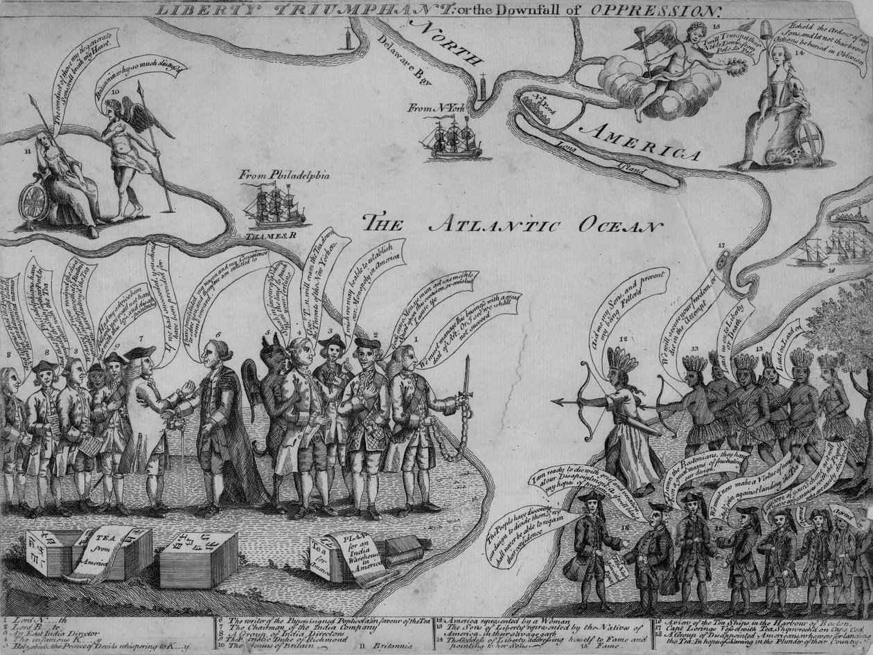 انتصار الحرية ، أو سقوط الاضطهاد ، 1773 بواسطة المدرسة الأمريكية