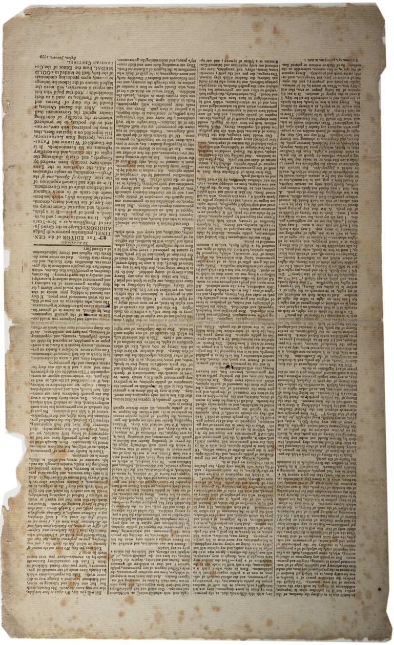 حرية الكلام والصحافة ، 1799 يناير بواسطة المدرسة الأمريكية
