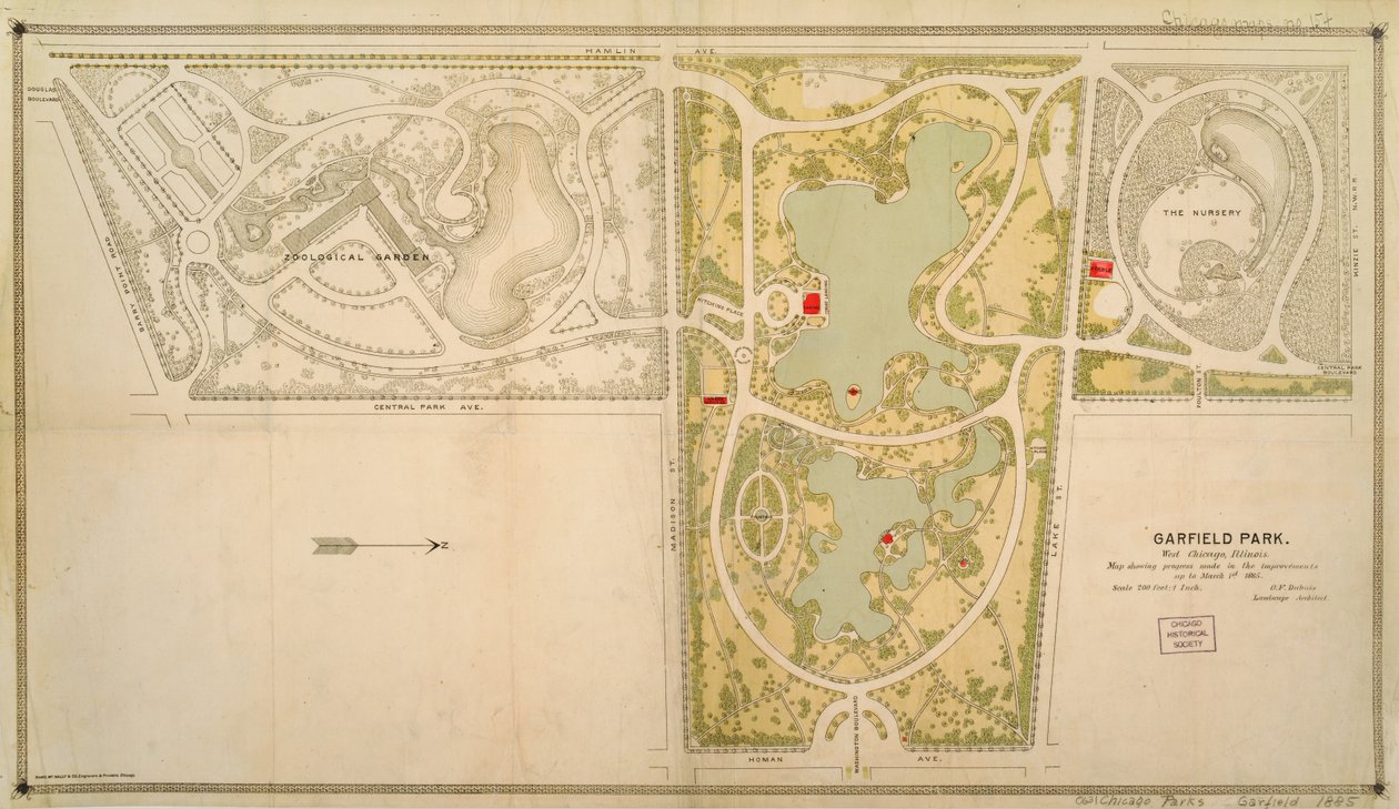Map of Garfield Park, Chicago, Illinois بواسطة المدرسة الأمريكية