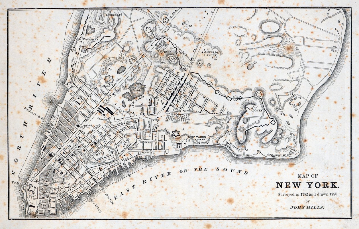 Map of New York (litho) بواسطة المدرسة الأمريكية