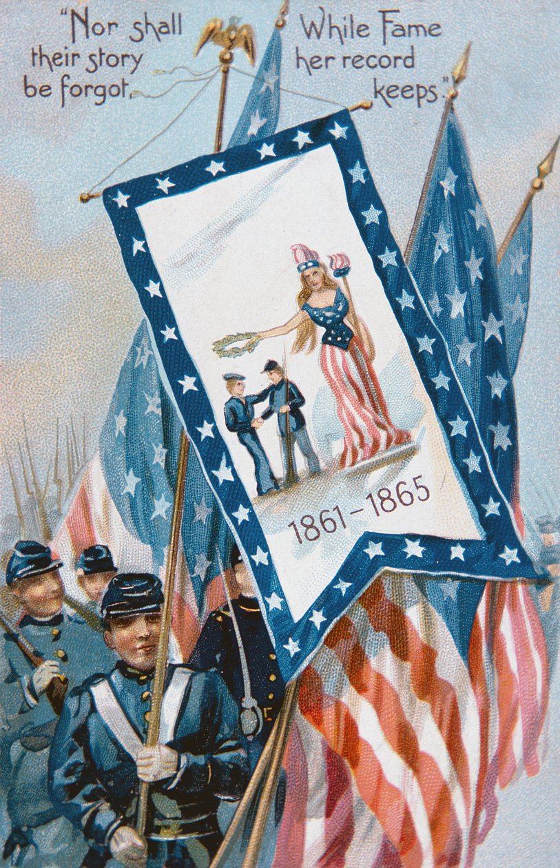 Memorial Day postcard, c.1900 (colour litho) بواسطة المدرسة الأمريكية