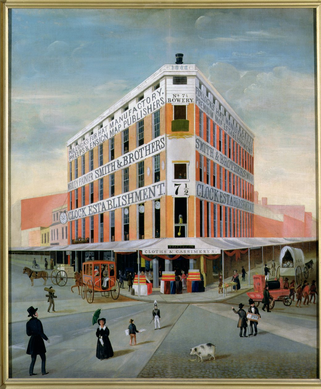 رقم 7 12 Bowery ، مدينة نيويورك ، c.1837-39 بواسطة المدرسة الأمريكية