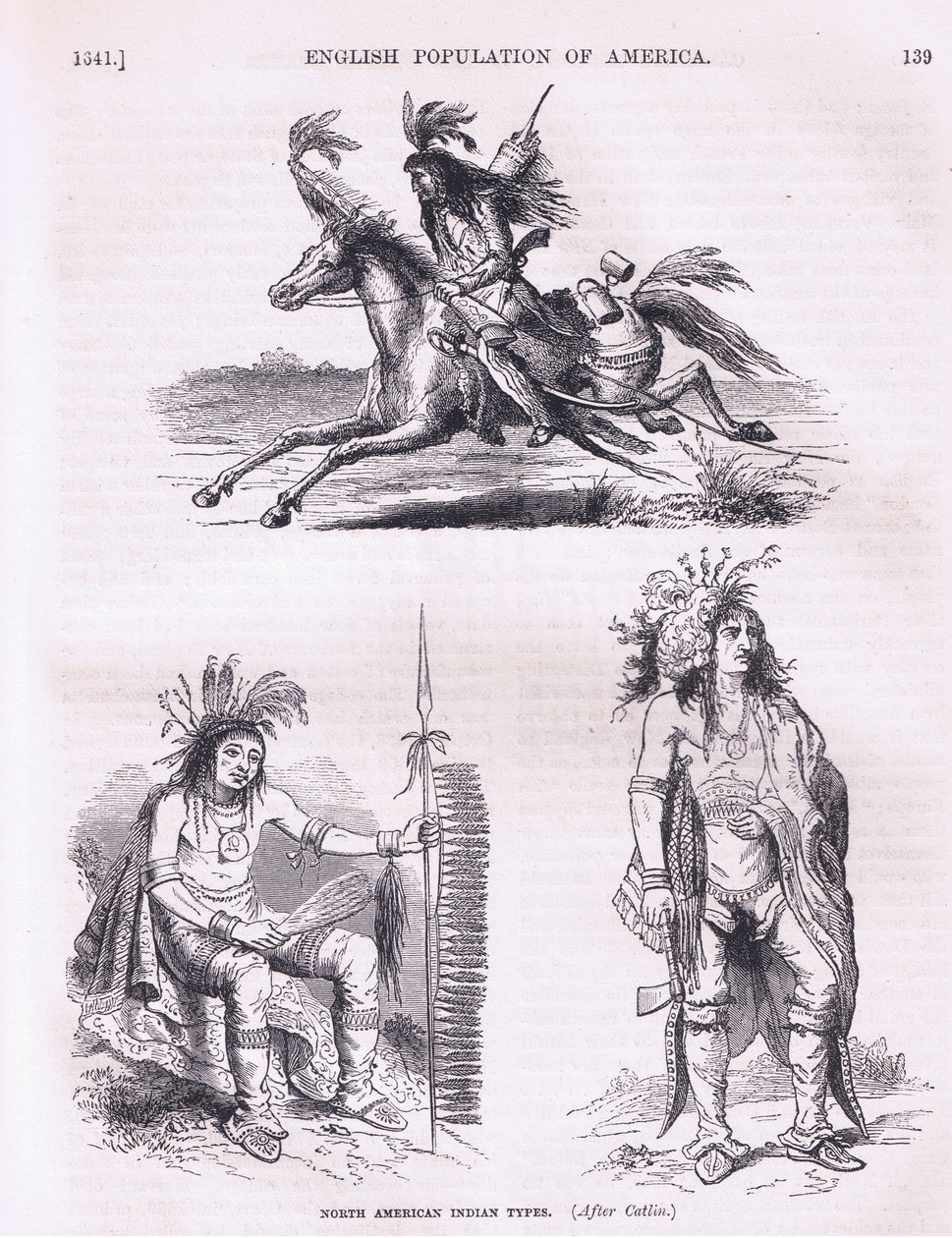 أنواع هنود أمريكا الشمالية (1640s) ، توضيح من Cassells History of the United States Pub. بواسطة Petter & Galpin c.1890 بواسطة المدرسة الأمريكية