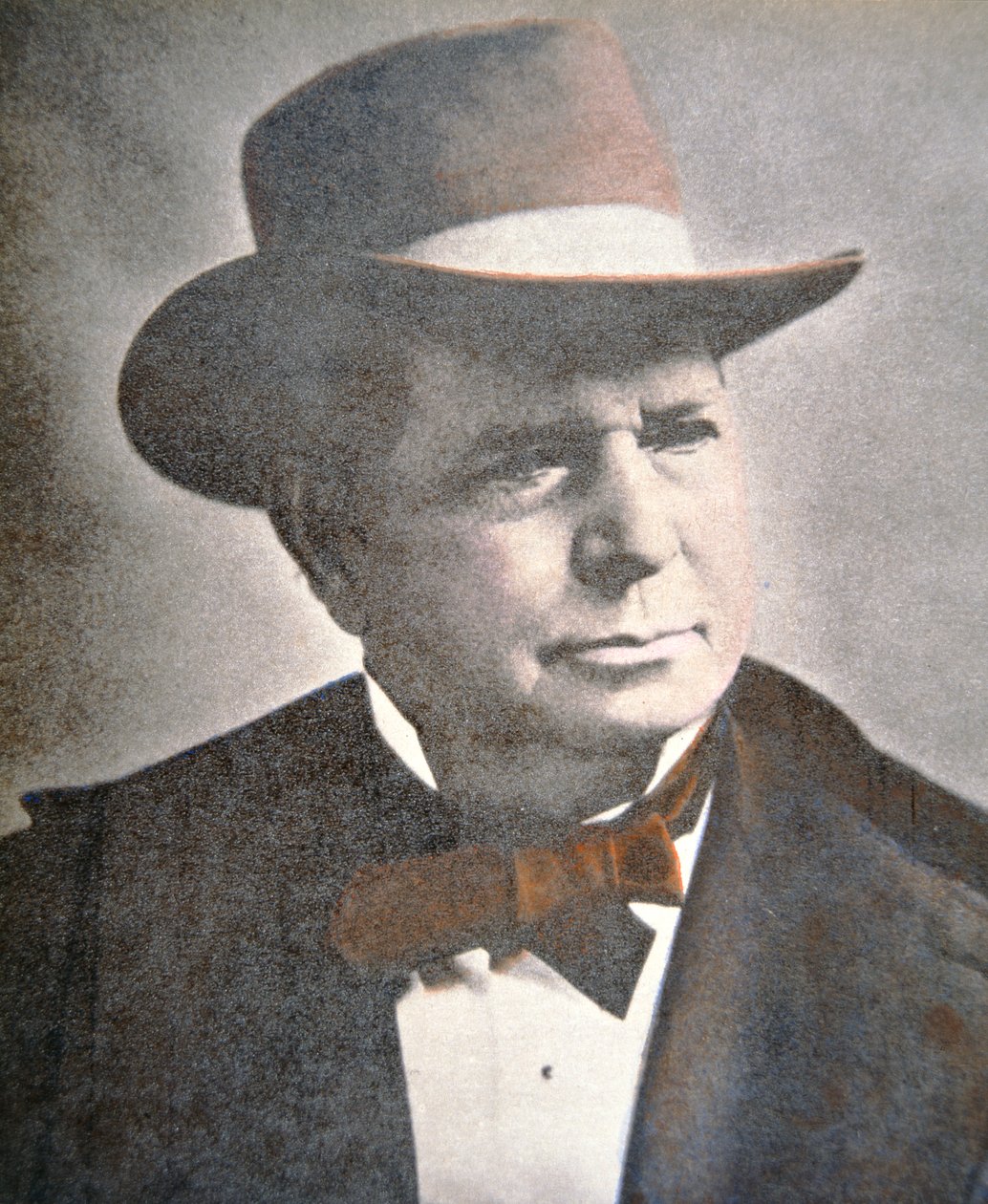 Oliver Fisher Winchester (1810-80) (coloured photo) بواسطة المدرسة الأمريكية