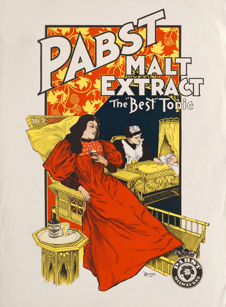 مستخلص الشعير Pabst ، أفضل منشط ، Pabst ، Milwaukee ، c.1880s-1890s بواسطة المدرسة الأمريكية