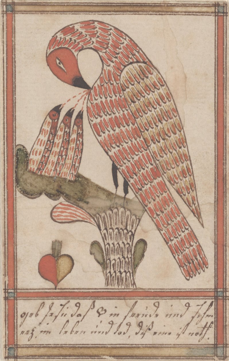 البجع في تقواه ، c.1800 (حبر ومرحاض على الورق) بواسطة المدرسة الأمريكية