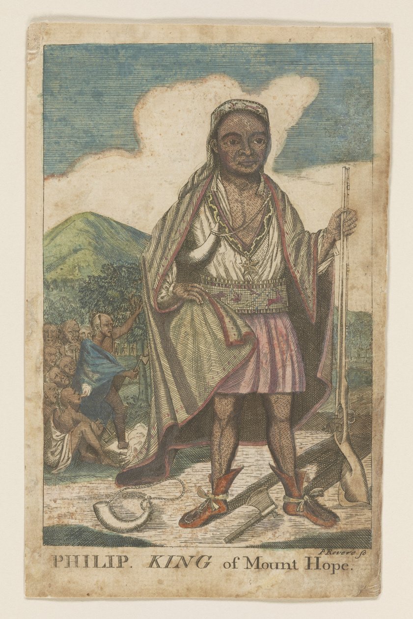 فيليب ، ملك جبل الأمل ، حانة. 1772 (نقش ملون يدويًا) بواسطة المدرسة الأمريكية