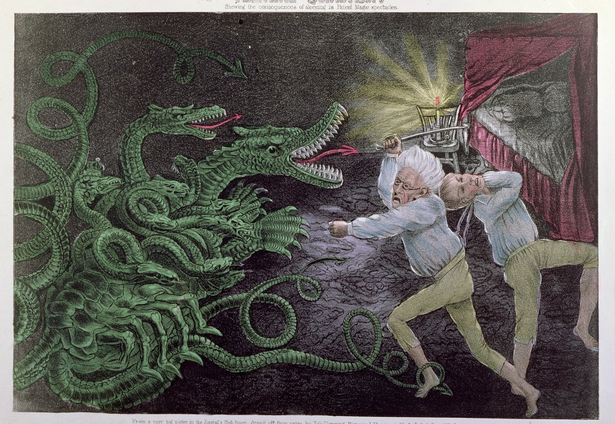 الاقتباسات السياسية: هرقل دبلوماسي يهاجم الهيدرا السياسية ، نشره Bisbee ، c.1833 بواسطة المدرسة الأمريكية