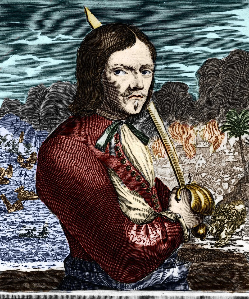 تستدعي صورة فرانسيس لولونوا (أو L'Ollonois) أيضًا جان ديفيد (جان ديفيد) ناو (1630-1671). نقش من "Bucaniers of America" ". بواسطة المدرسة الأمريكية