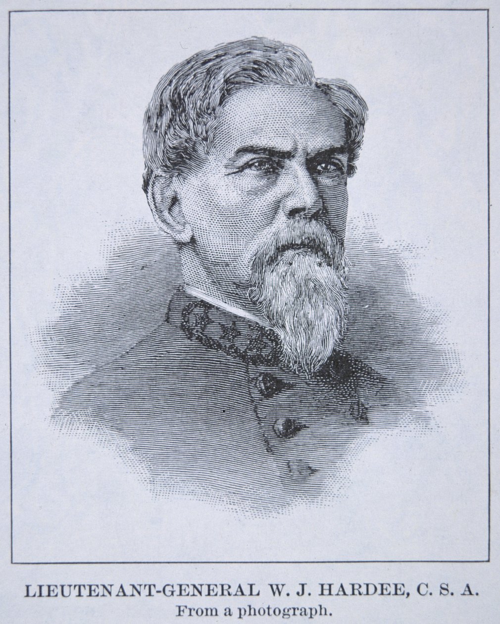 صورة اللفتنانت جنرال دبليو جيه هاردي (1815-73) (ليثو) بواسطة المدرسة الأمريكية