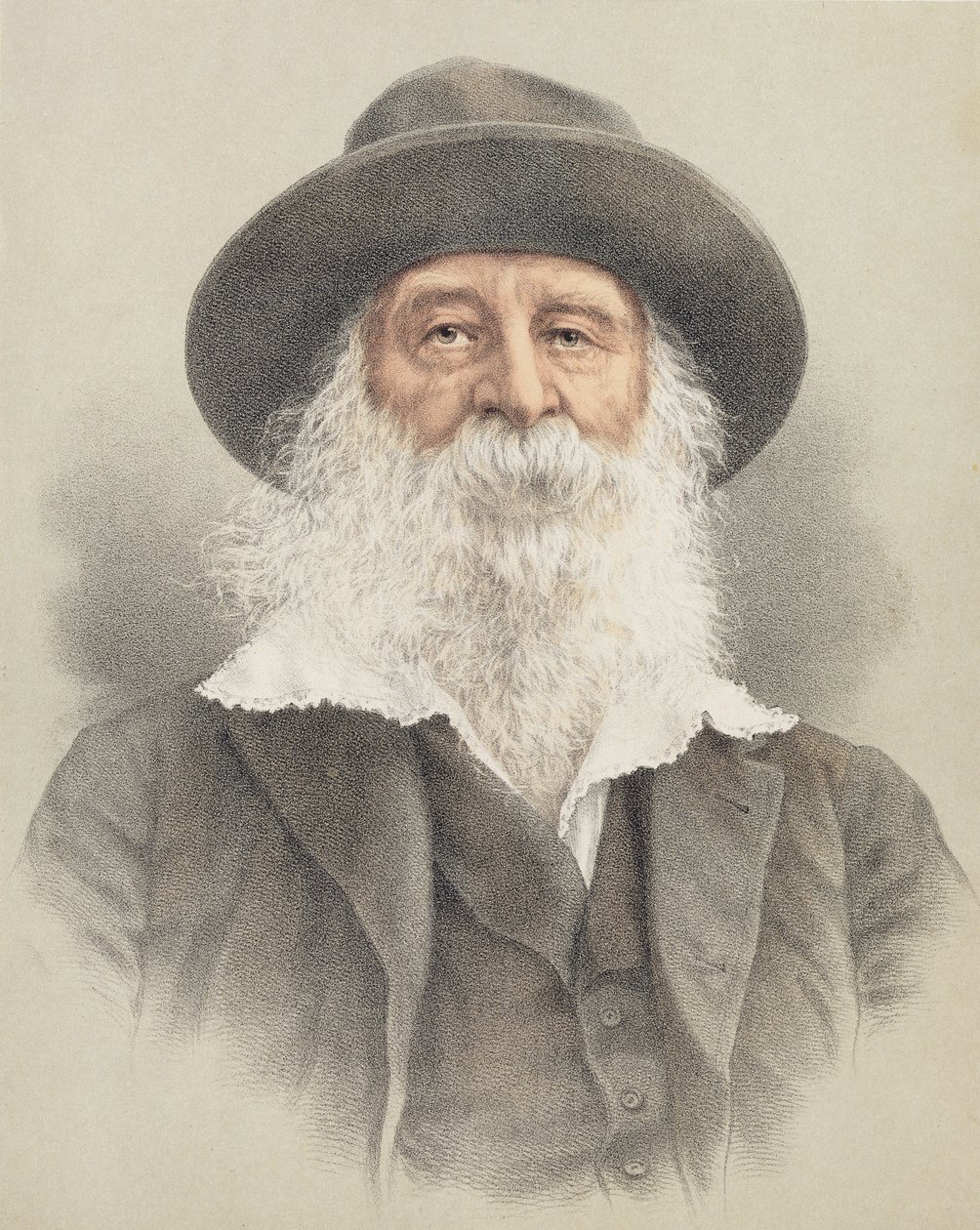 صورة والت ويتمان (1819-1891) بواسطة المدرسة الأمريكية
