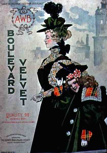 إعلان ملصق "AWB Boulevard Velvet" (لون ليثو) بواسطة المدرسة الأمريكية