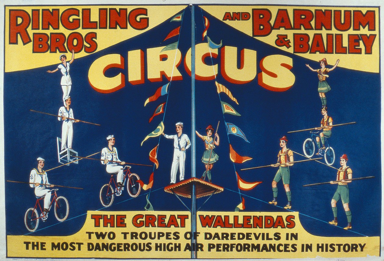 Poster advertising the Great Wallendas at the 