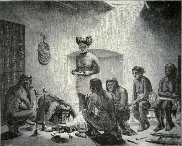 "الصلاة من أجل المطر" حوالي 1880 (نقش). بواسطة المدرسة الأمريكية