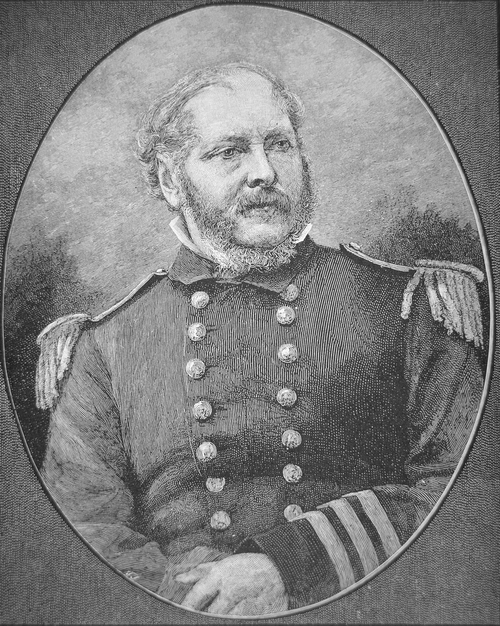 الأدميرال جون أ.وينسلو (1811-1873) ، قائد السفينة يو إس إس كيرسارج بواسطة المدرسة الأمريكية