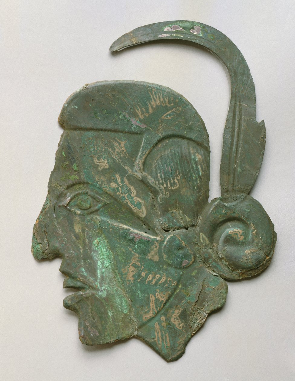الملف الشخصي للرجل Repousse ، Caddoan ، Spiro ، 1200-1350 (نحاسي) بواسطة المدرسة الأمريكية