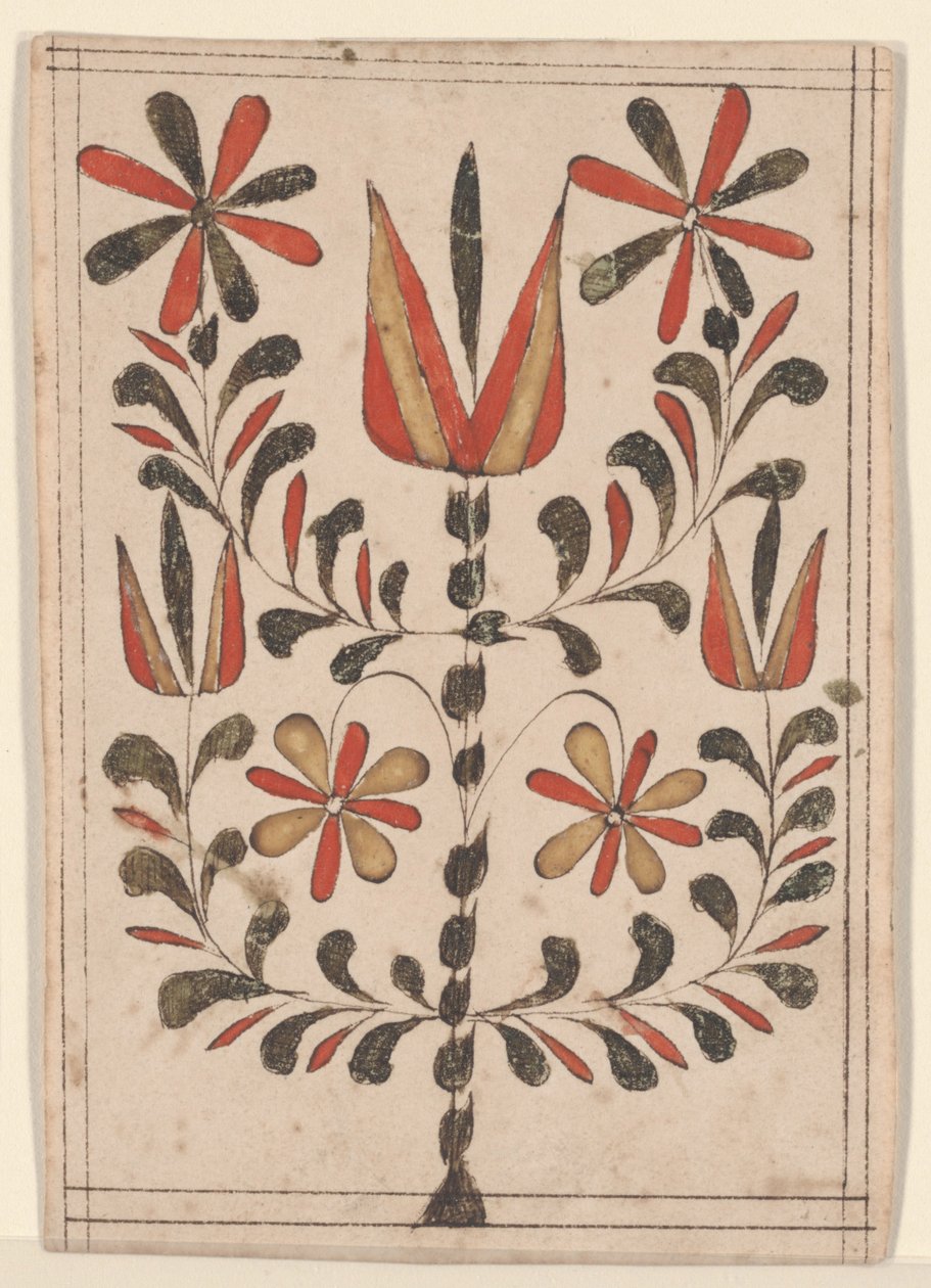 مكافأة الاستحقاق (Belohnung) ، لوحة Fraktur (قلم وحبر مع مرحاض على ورق) بواسطة المدرسة الأمريكية