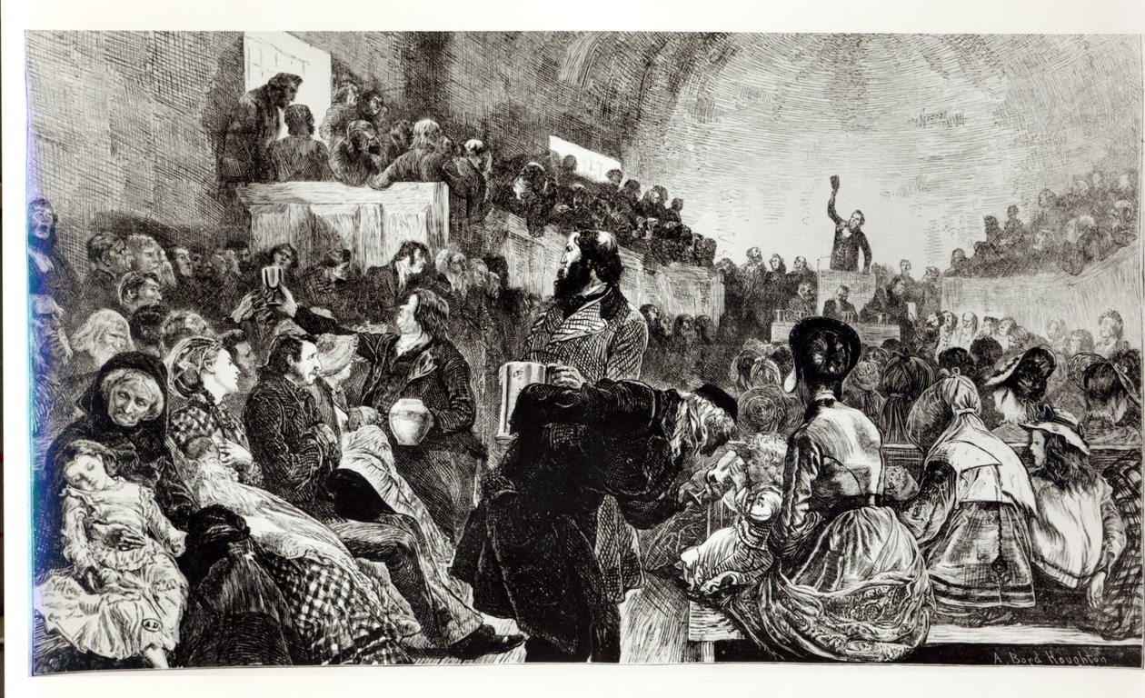 الخدمة في خيمة المورمون في سولت ليك سيتي ، 1871 بواسطة المدرسة الأمريكية