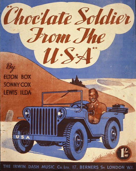غلاف النوتة الموسيقية لـ "Chocolate Soldier from the USA" بواسطة المدرسة الأمريكية