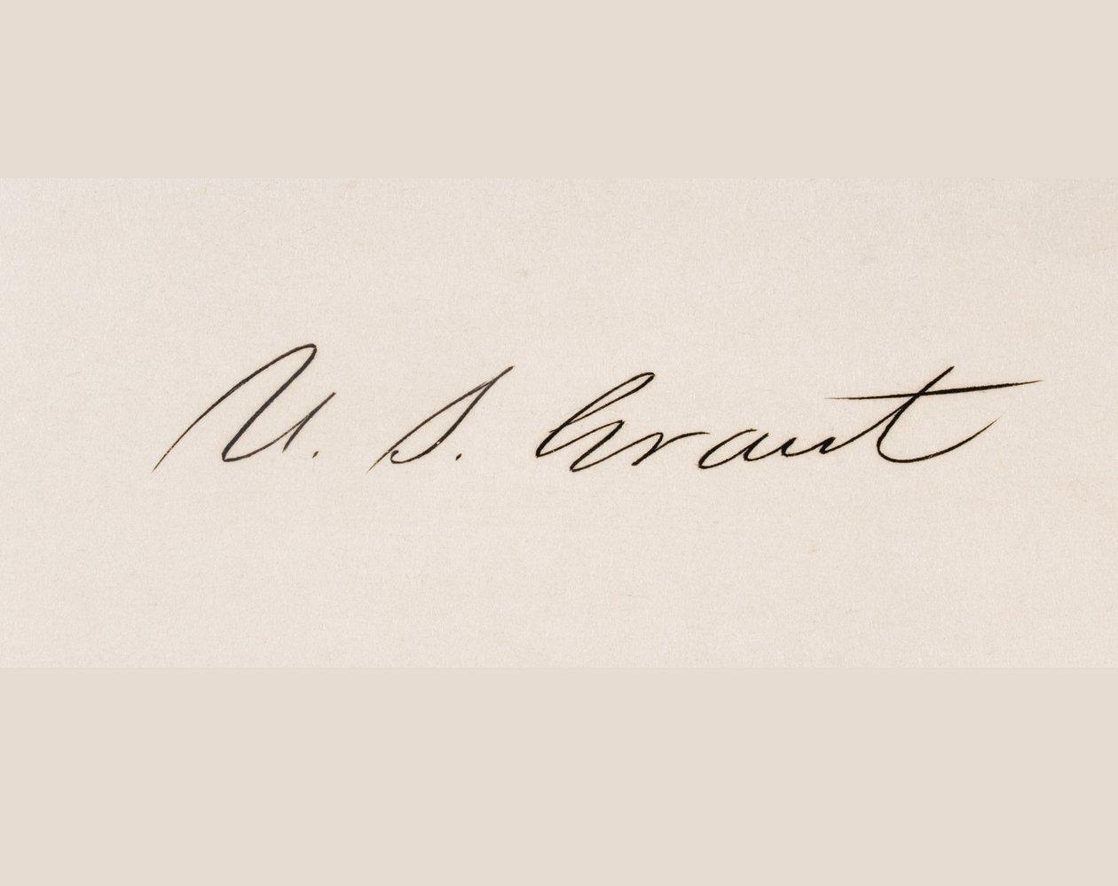 توقيع Ulysses S. Grant (litho) بواسطة المدرسة الأمريكية