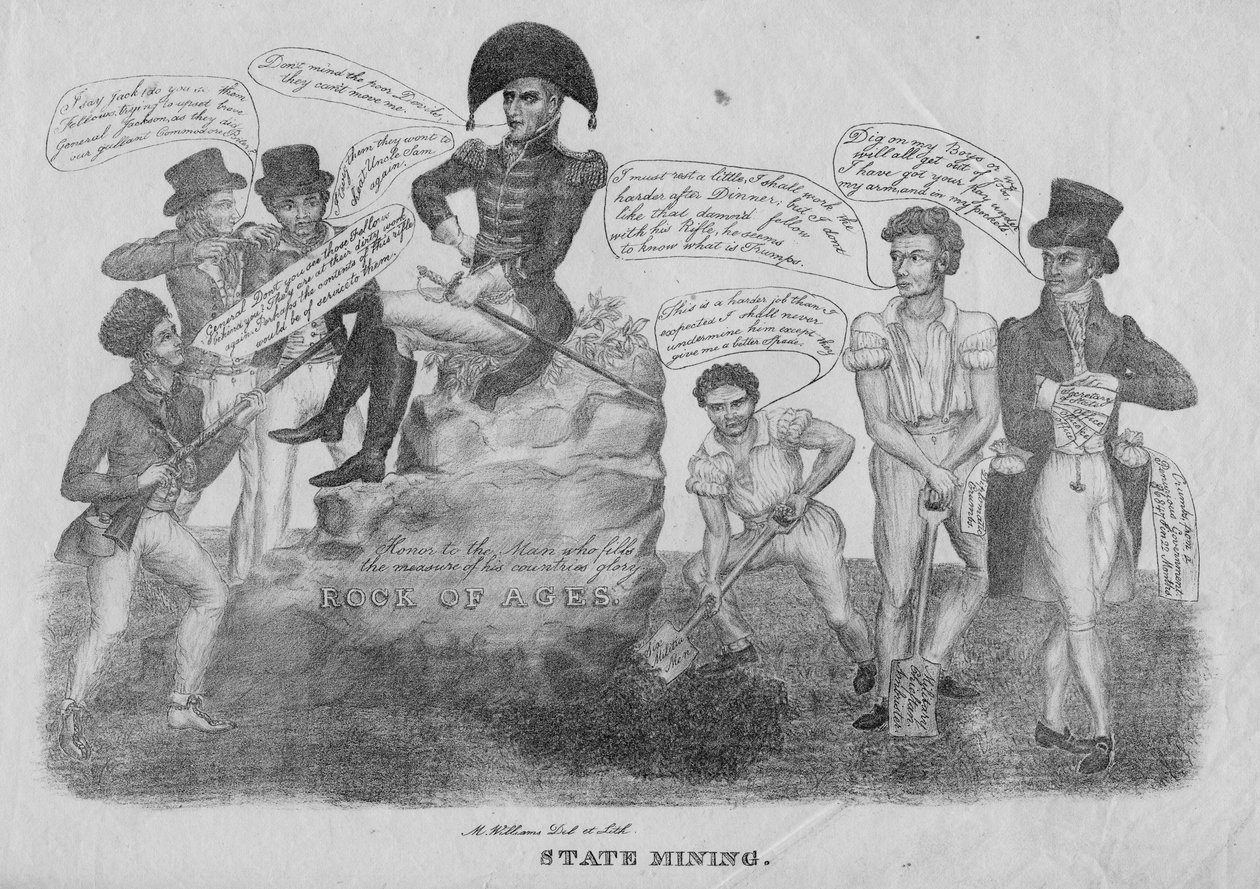 تعدين الدولة ، c.1828 بواسطة المدرسة الأمريكية