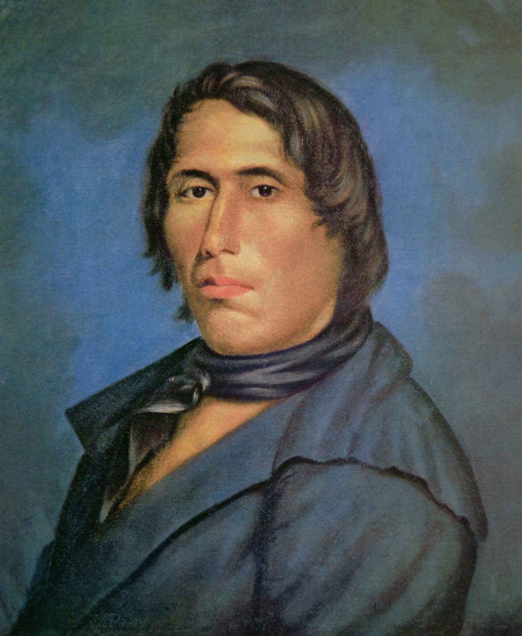 تيكومسيه (1768-1813) (زيت على قماش) بواسطة المدرسة الأمريكية