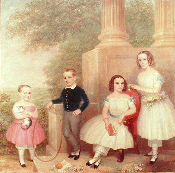 أطفال أبيل ، 1852-55 (زيت على قماش) بواسطة المدرسة الأمريكية