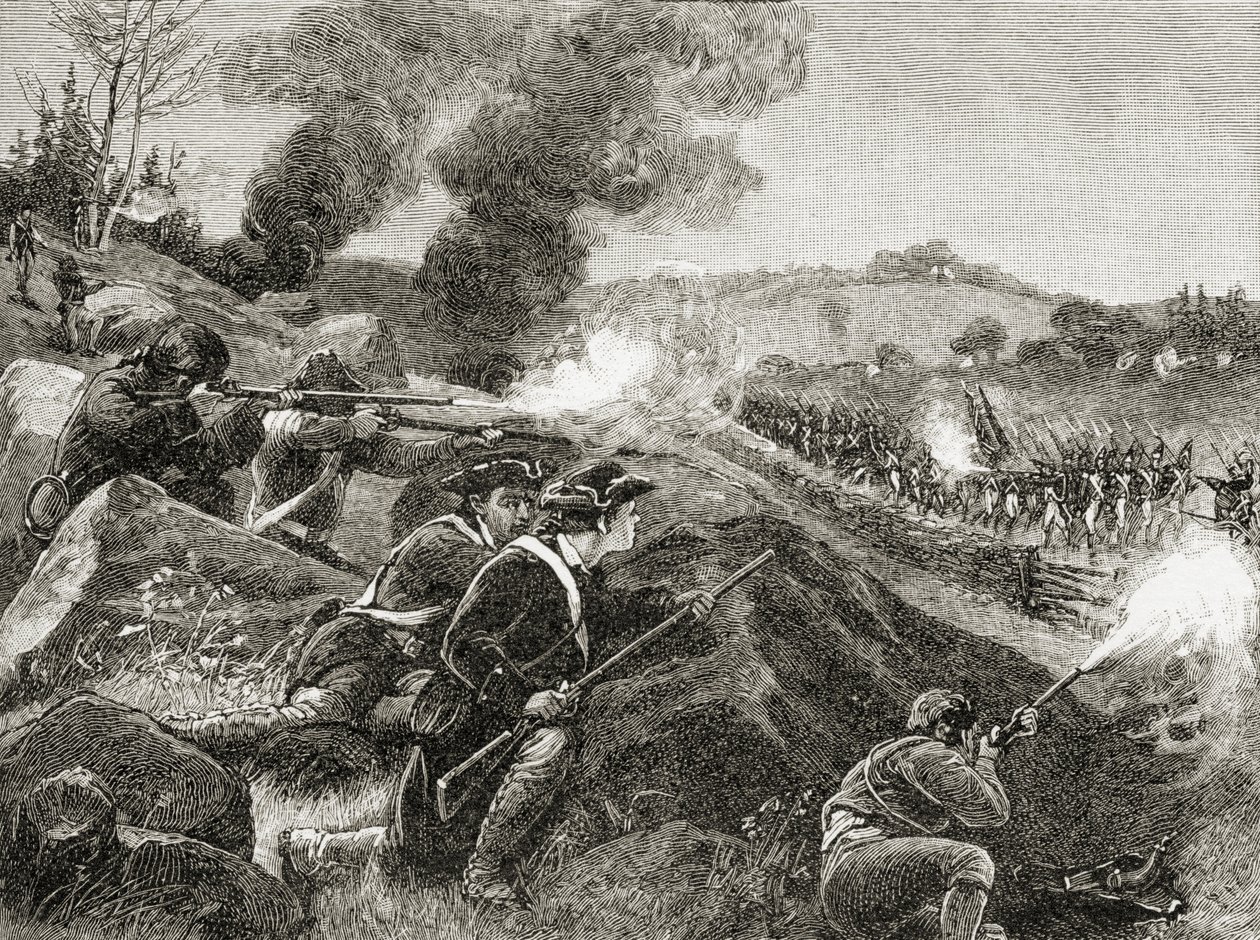 الانسحاب البريطاني من ليكسينغتون ، من "تاريخ موجز للولايات المتحدة" ، نشرته AS Barnes und Co. في عام 1885 بواسطة المدرسة الأمريكية
