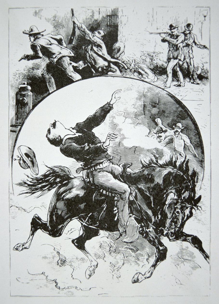 The Dalton Gang, shot down by the irate citizens of Coffeyville, from the 