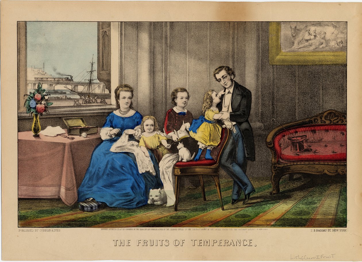 ثمار الاعتدال ، حانة. بواسطة Currier & Ives ، 1870 بواسطة المدرسة الأمريكية