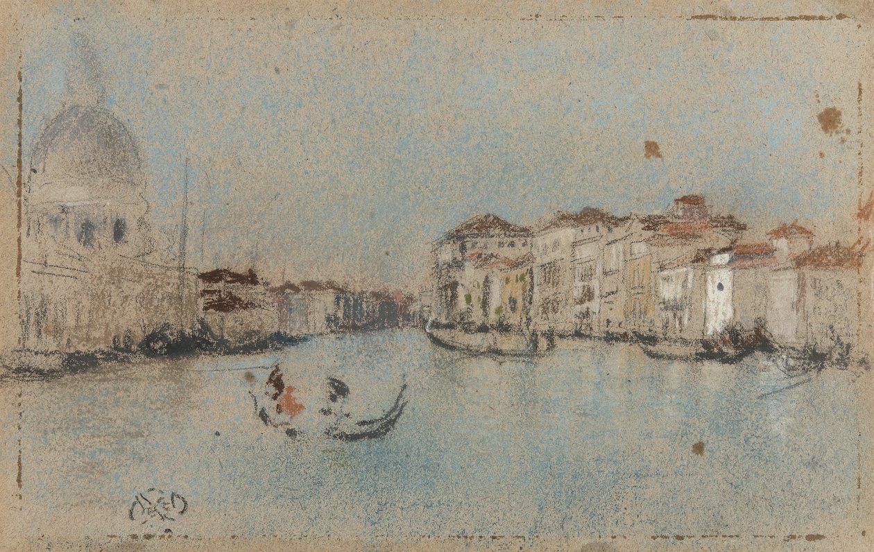 القناة الكبرى ، البندقية ، c.1879-80 (باستيل على ورق تان) بواسطة المدرسة الأمريكية