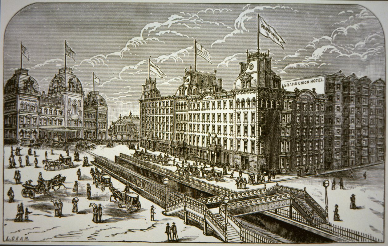 The Grand Union Hotel, New York City (litho) بواسطة المدرسة الأمريكية
