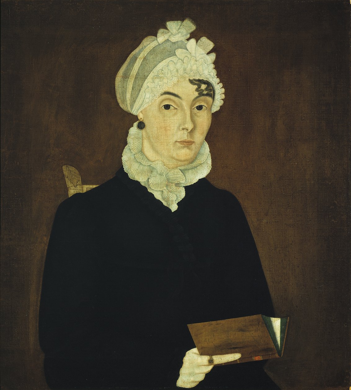 السيدة هورنيل ، c.1810 (زيت على لوح خشبي) بواسطة المدرسة الأمريكية