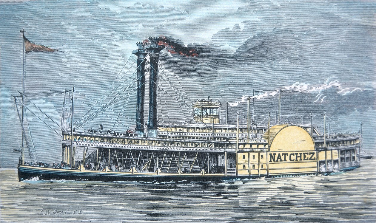 The Mississippi side-wheeler 