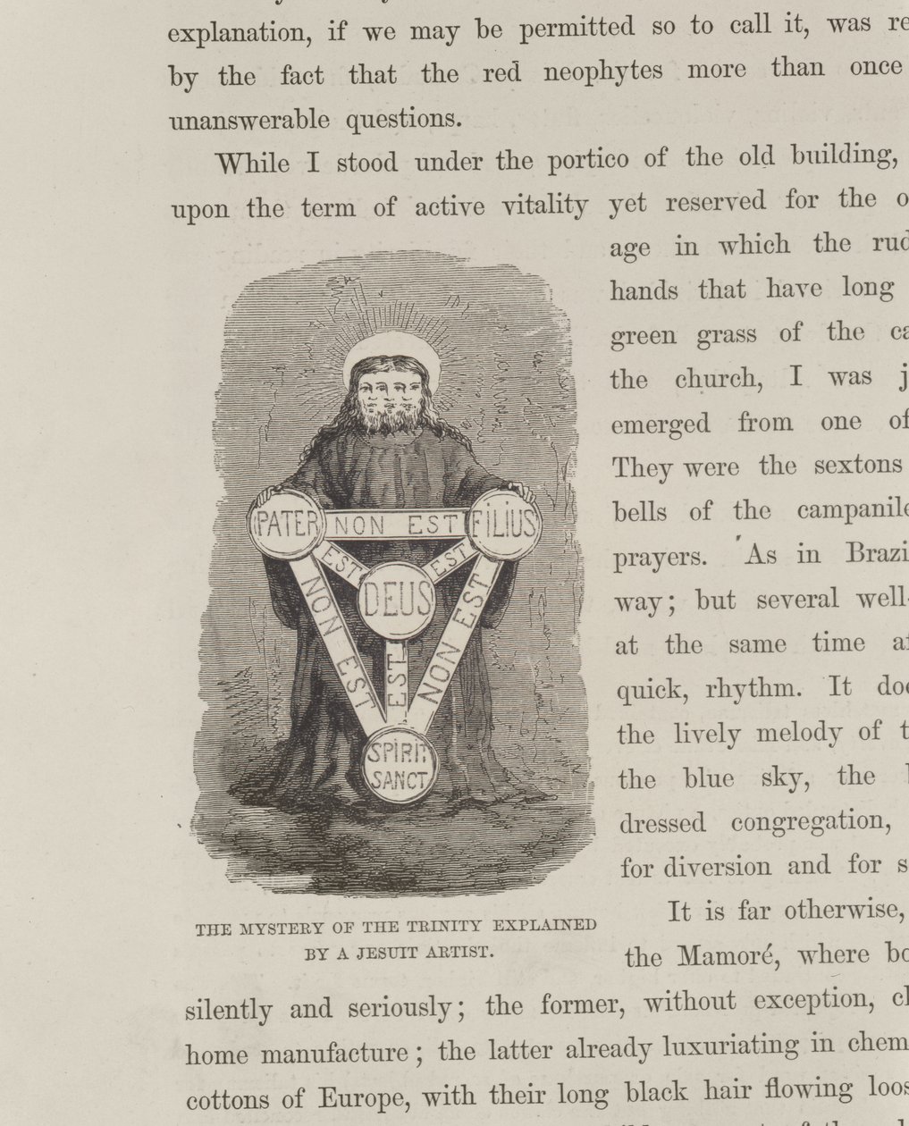 شرح سر الثالوث من قبل فنان يسوعي ، من نهر الأمازون وماديرا ، بقلم فرانز كيلر ، 1874 بواسطة المدرسة الأمريكية