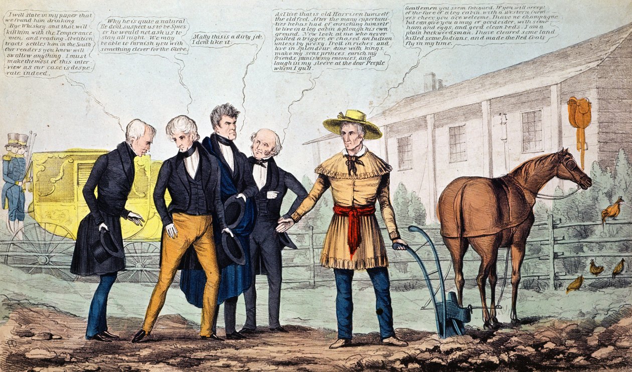 The North Bend Farmer وزواره ، كاريكاتير نشره HR Robinson ، c.1840-42 بواسطة المدرسة الأمريكية