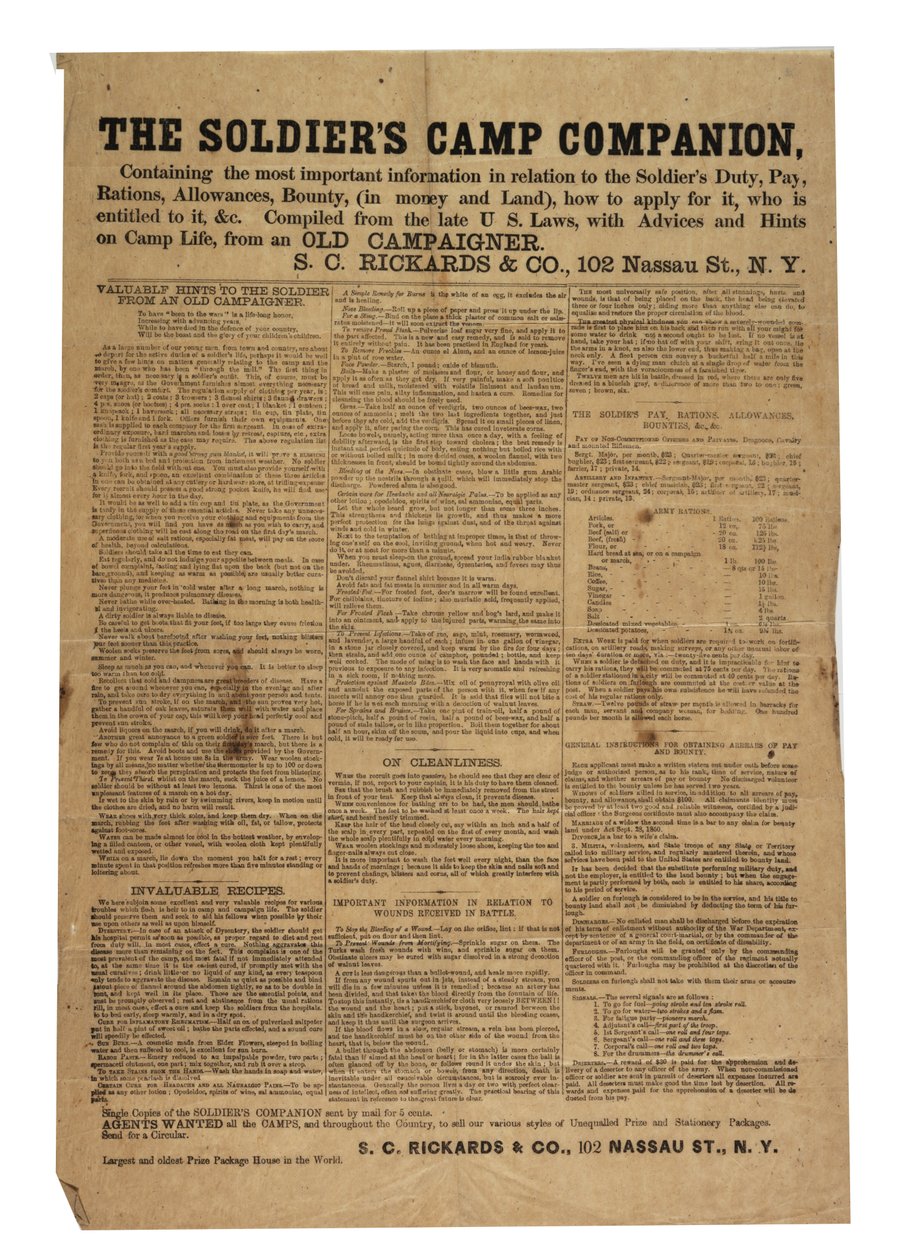 رفيق معسكر الجنود ، c.1861-1865 بواسطة المدرسة الأمريكية
