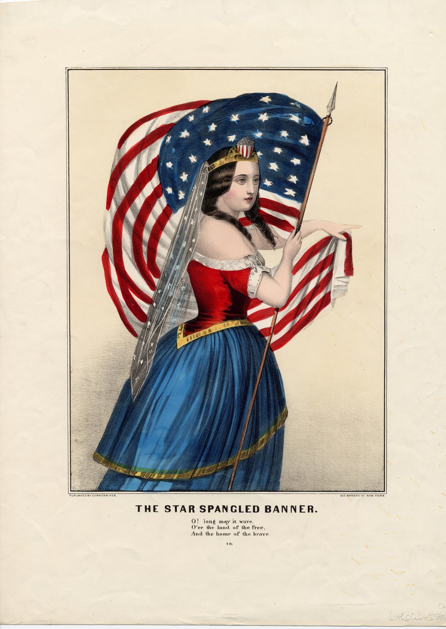 ستار بانر لماع ، حانة. بواسطة Currier & Ives ، c.1860 بواسطة المدرسة الأمريكية