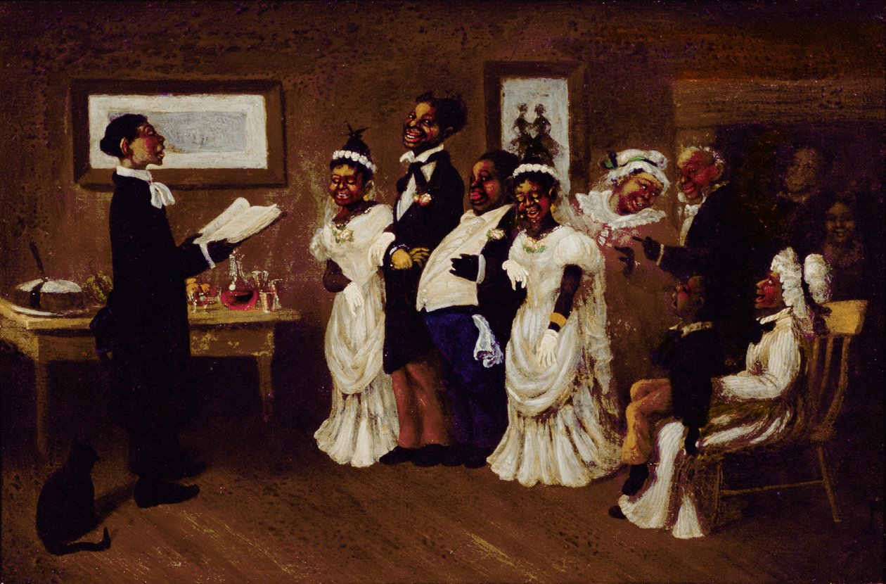 الزفاف ، c.1850 بواسطة المدرسة الأمريكية