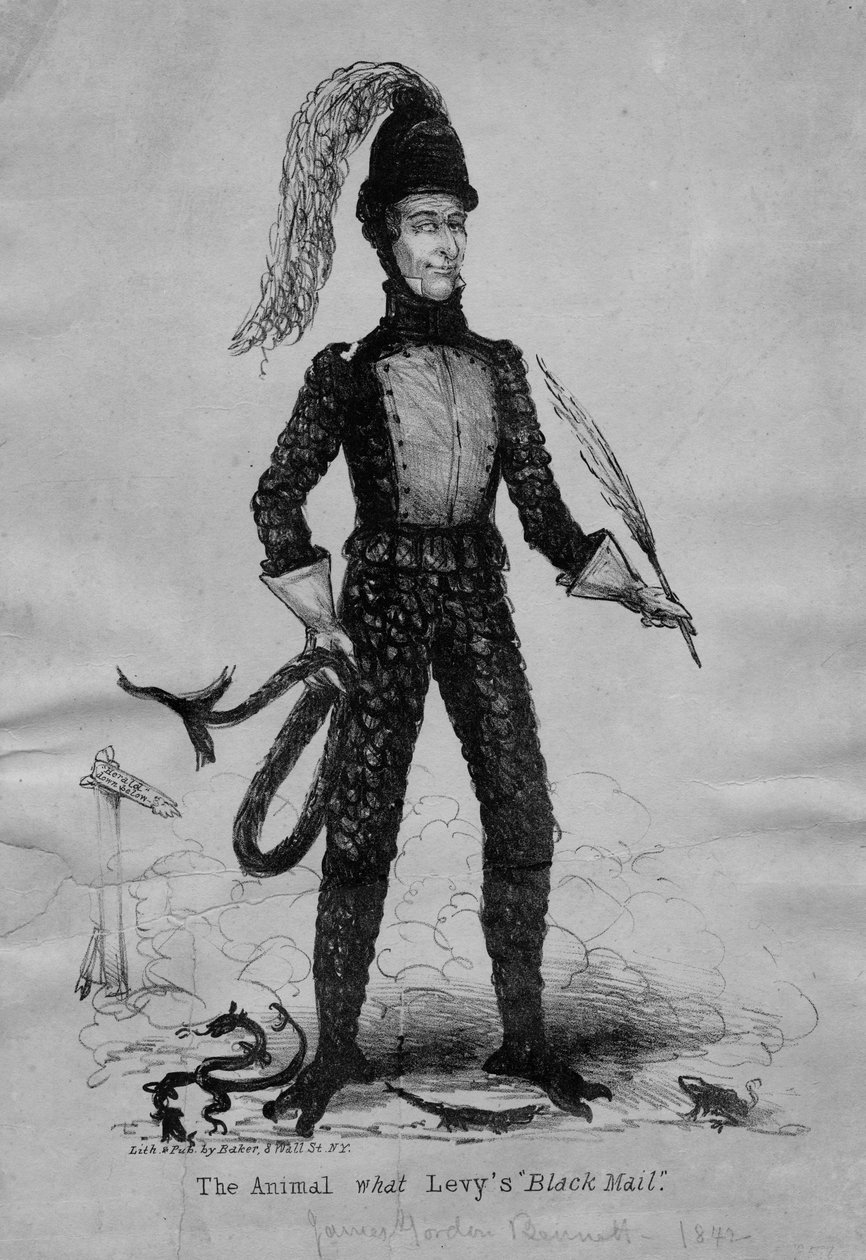 الحيوان الذي يفرضه Black Mail ، الذي نشره بيكر ، نيويورك ، c.1842 بواسطة المدرسة الأمريكية
