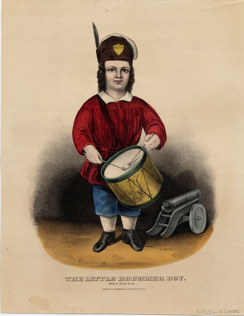 الصبي الطبال الصغير: rub-a-dub-dub، pub. بواسطة Currier & Ives ، c.1860 بواسطة المدرسة الأمريكية