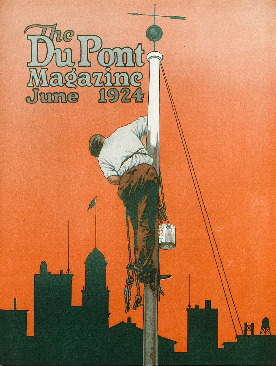 لا يوجد طلاء لجميع الأغراض ، الغلاف الأمامي لمجلة DuPont ، يونيو 1924 بواسطة المدرسة الأمريكية