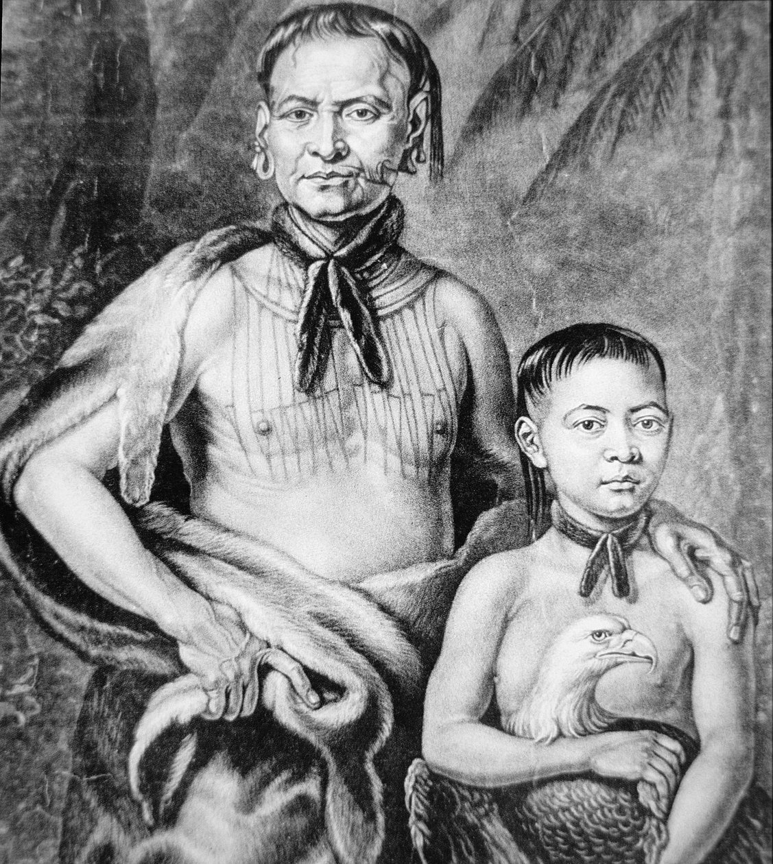 Tomochichi and his nephew Toonahowi of the Lower Creek tribe of the south east بواسطة المدرسة الأمريكية