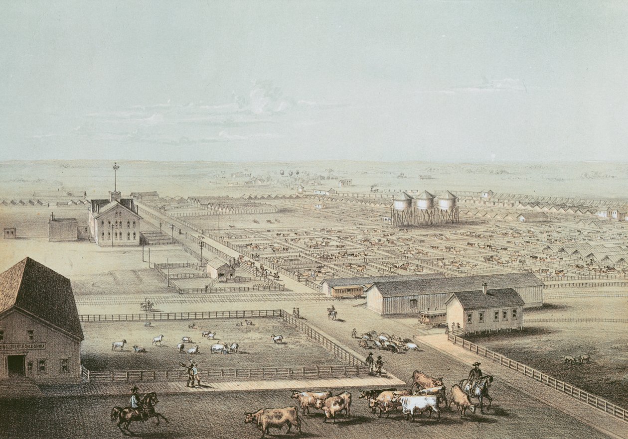 Union Stockyards ، شيكاغو بواسطة المدرسة الأمريكية