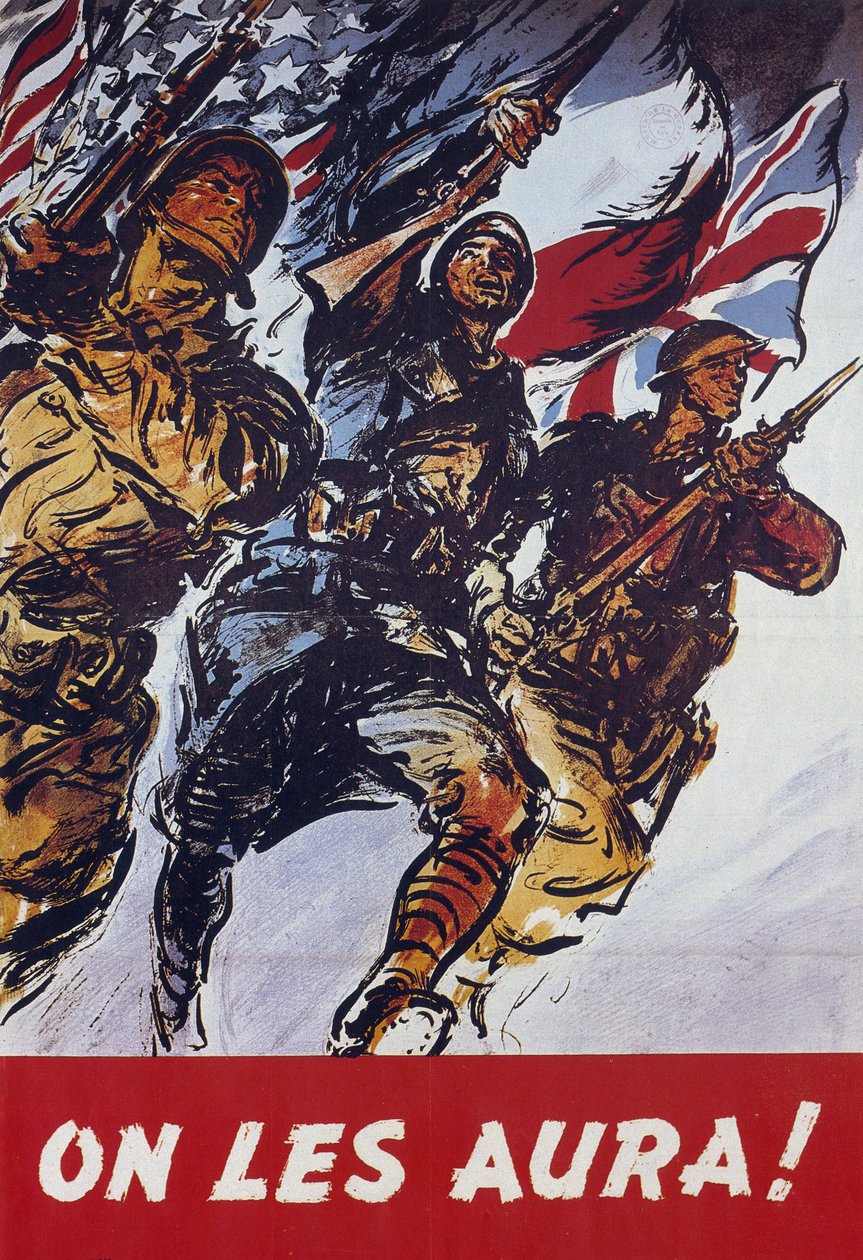 سوف نحصل عليهم! تم بث ملصق دعائي أمريكي عام 1944 بعد إزالة الملصق عام 1944 بواسطة المدرسة الأمريكية