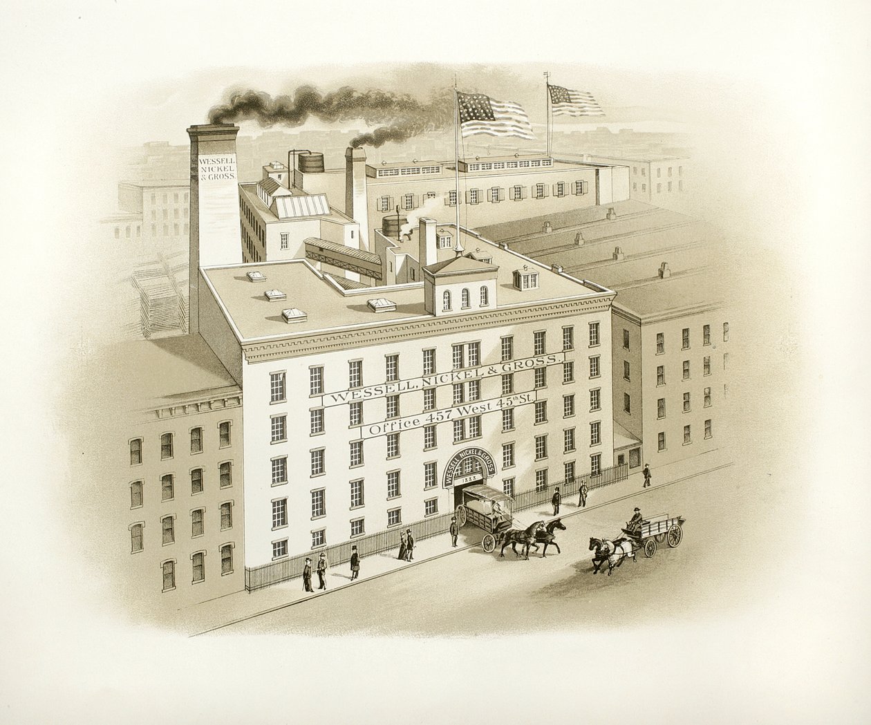 Wessell، Nickel & Gross Building، 1893 (توضيح الكتالوج المطبوع) بواسطة المدرسة الأمريكية